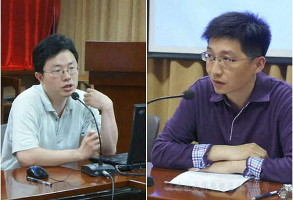 5月24日，唐涛和陈隽两位青年科研人员分别围绕“网络舆情”和“信息溢出”主题与所内科研人员交流